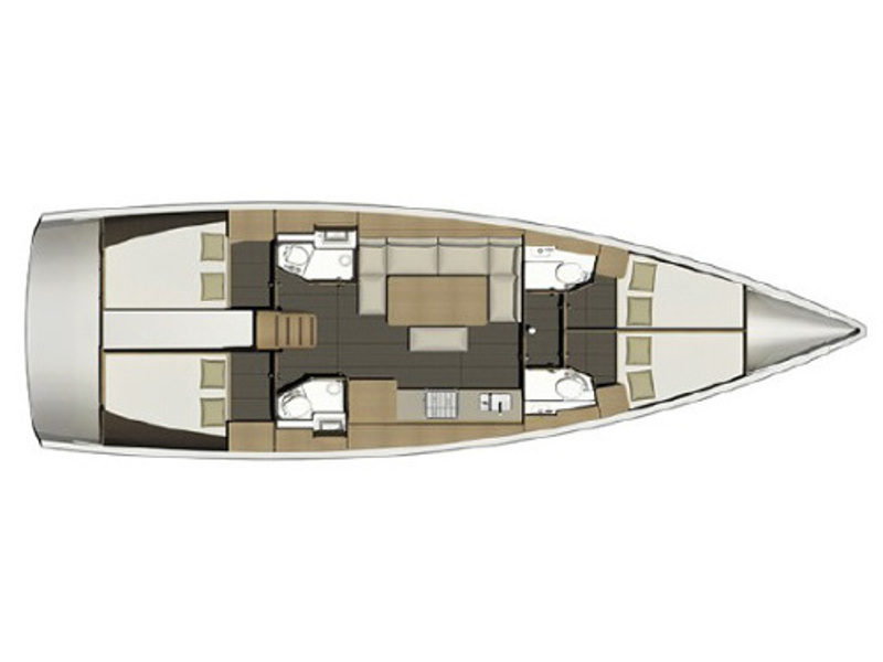 Dufour 460 Grand Large plan/layout