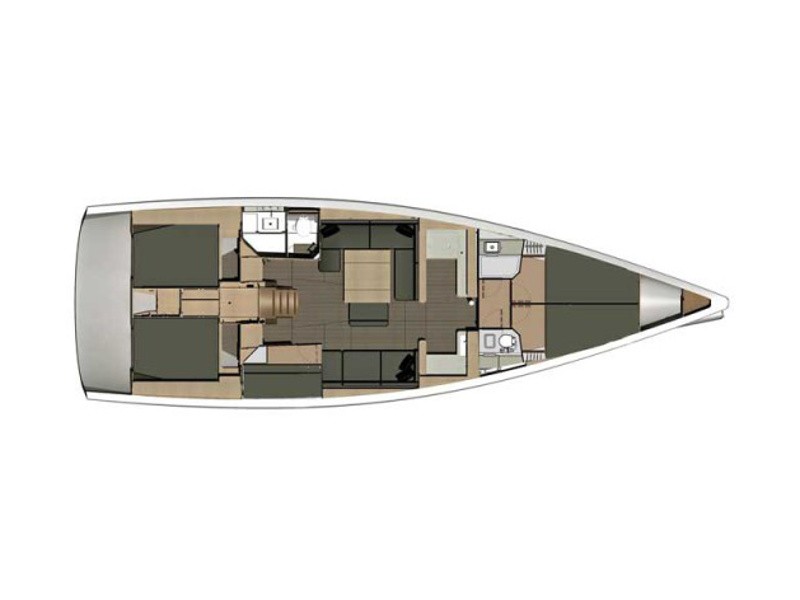 Dufour 512 Grand Large plan/layout