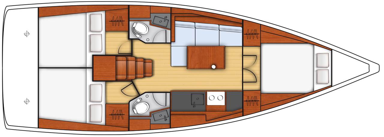 Oceanis 38.1 plan/layout