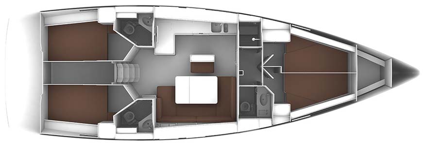Bavaria Cruiser 46 plan/layout