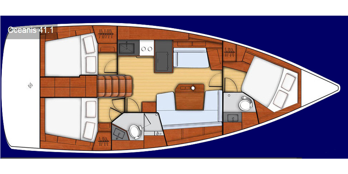 Oceanis 41.1 plan/layout