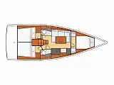 Sunsail Oceanis 38 - [Layout image]