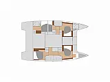 Fountaine Pajot 47 TANNA LUX (GEN,AC,WATERMAKER) - [Layout image]