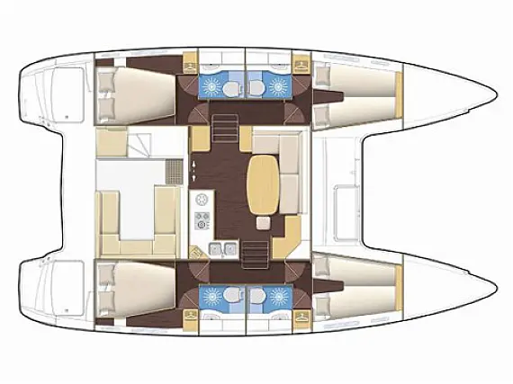 Lagoon 400 S2 - Layout image