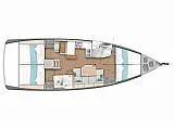 Sun Odyssey 440 - 4 Cabins - [Layout image]