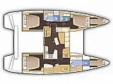 Lagoon 42 owner version - Layout image
