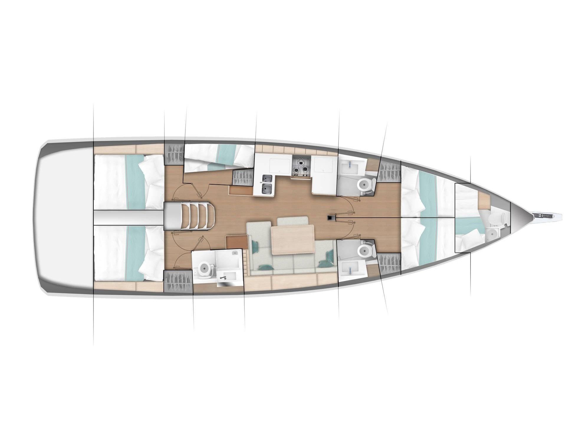S/Y - Sun Odyssey 490 - 5 Cabins - Built 2022