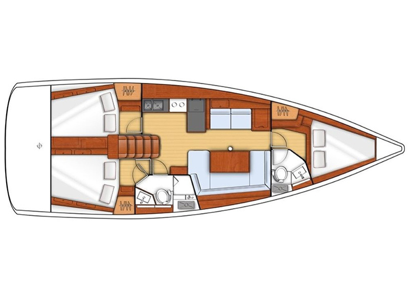 Plan image PRES- 38O-19-CR / Oceanis 38.1[G]