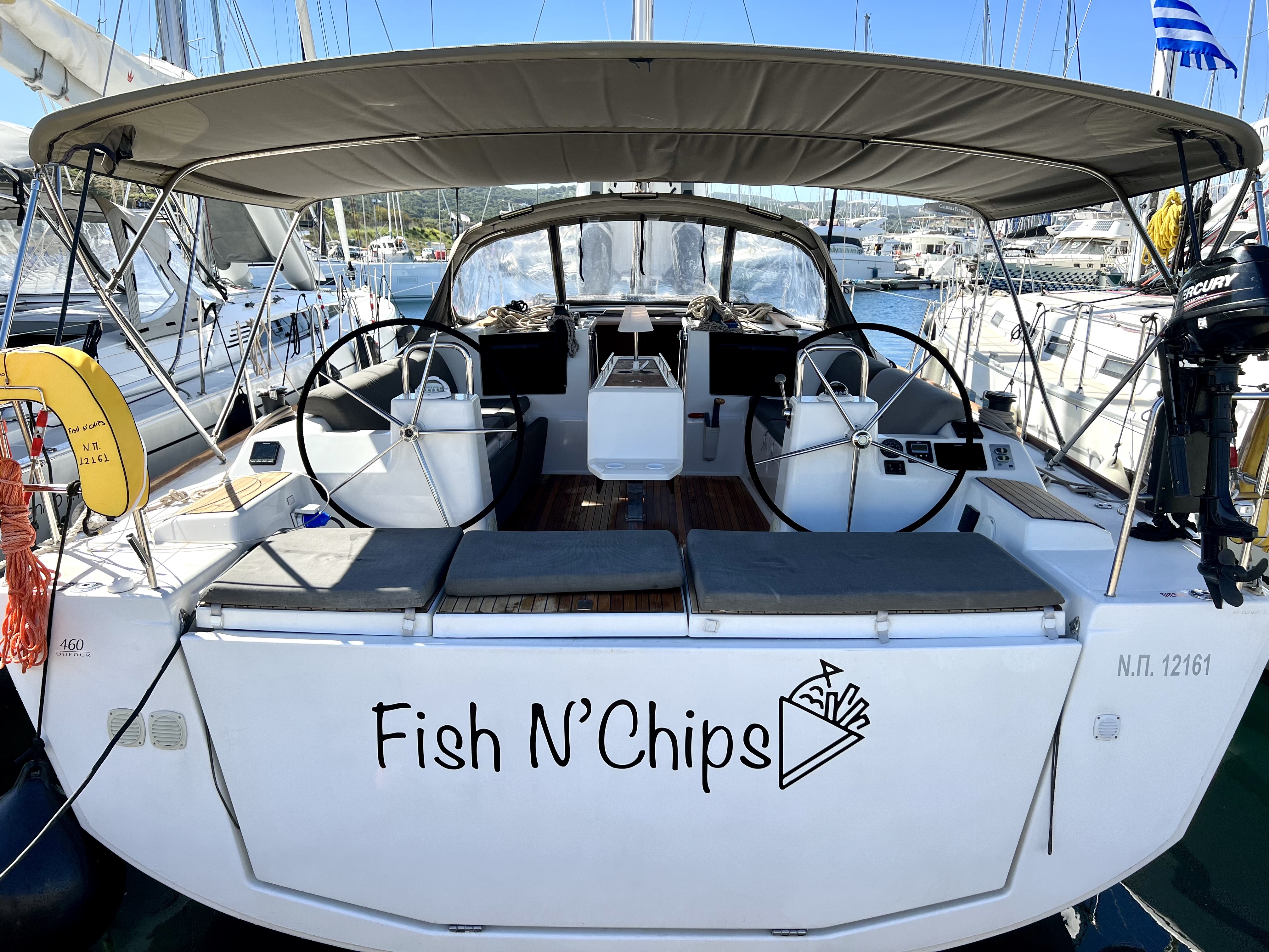 Dufour 460 Grand Large (5-cab) “Fish N`Chips“, Lavrion