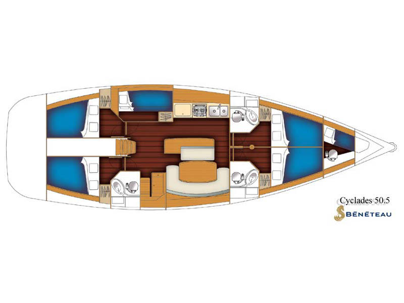 S/Y - Beneteau 50 - 3 Cabins - Built 1999
