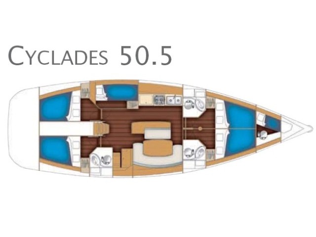 S/Y - Cyclades 50.5 - 6 Cabins - Built 2007