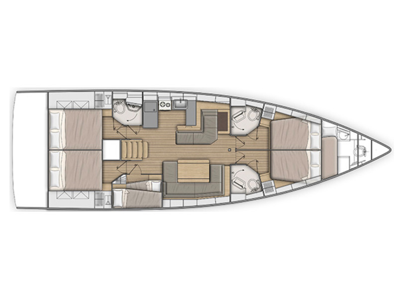 S/Y - Oceanis 51.1 - 6 Cabins - Built 2019