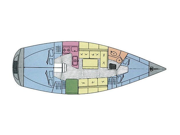 Dufour  - Tranquilla - Plan image - Italy, Marina di Porto Antico