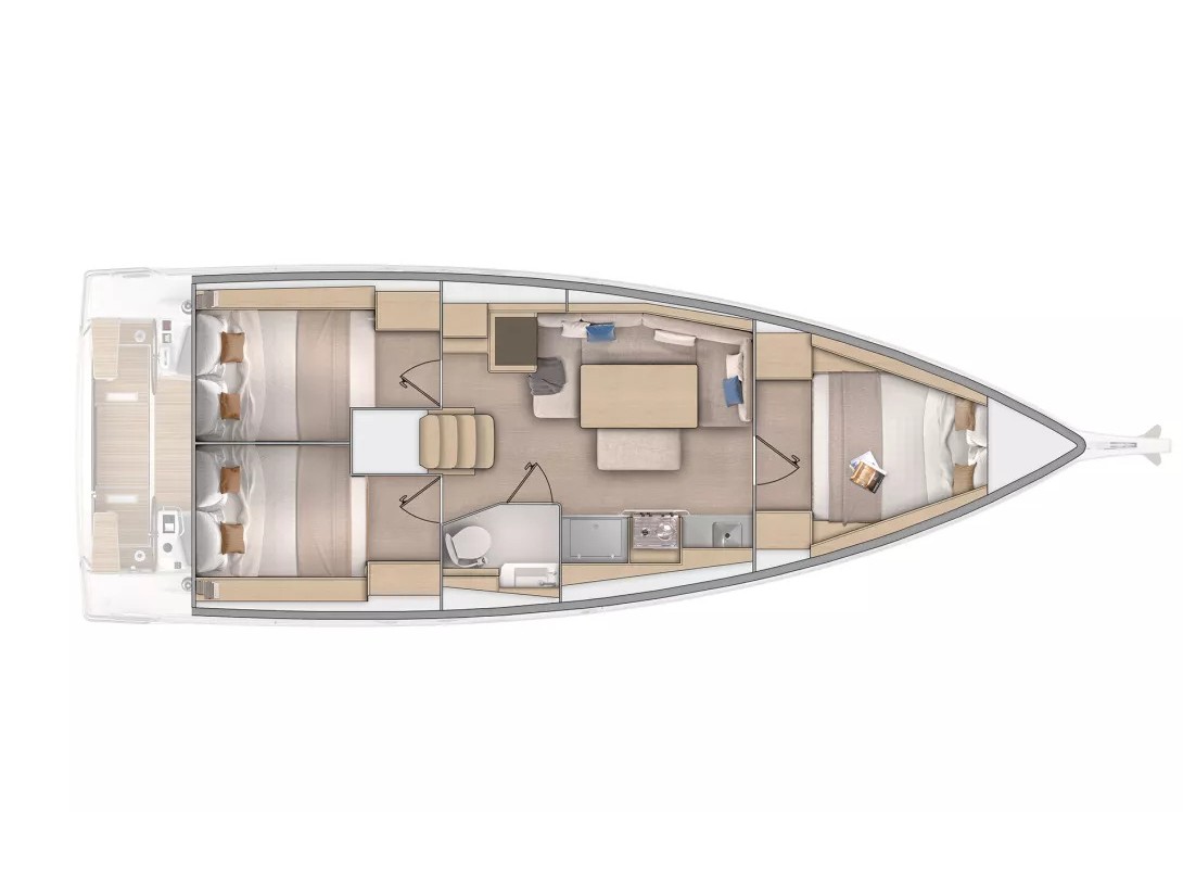 Beneteau  - Aurora - Comfort line - Plan image - Italy, Capo d'Orlando Marina