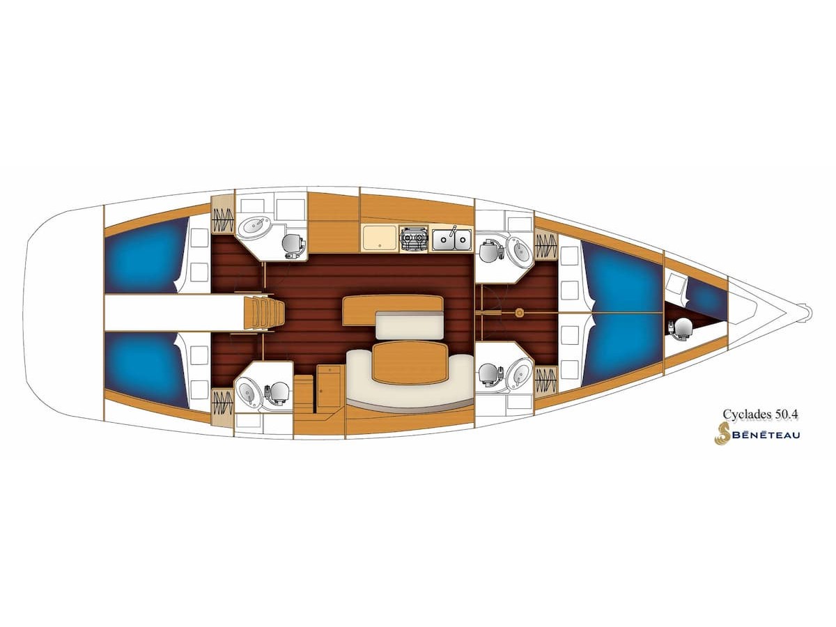 S/Y - Cyclades 50.4 - 4 Cabins - Built 2007