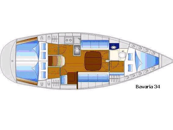 S/Y - Bavaria 34 Cruiser - 2 Cabins - Built 2008