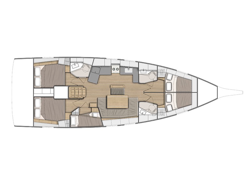 Plan image SALTY KISS / Oceanis 46.1[G]