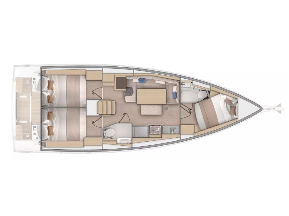 Beneteau  - Silene - Comfort line - Plan image - Italien, Marina di Olbia