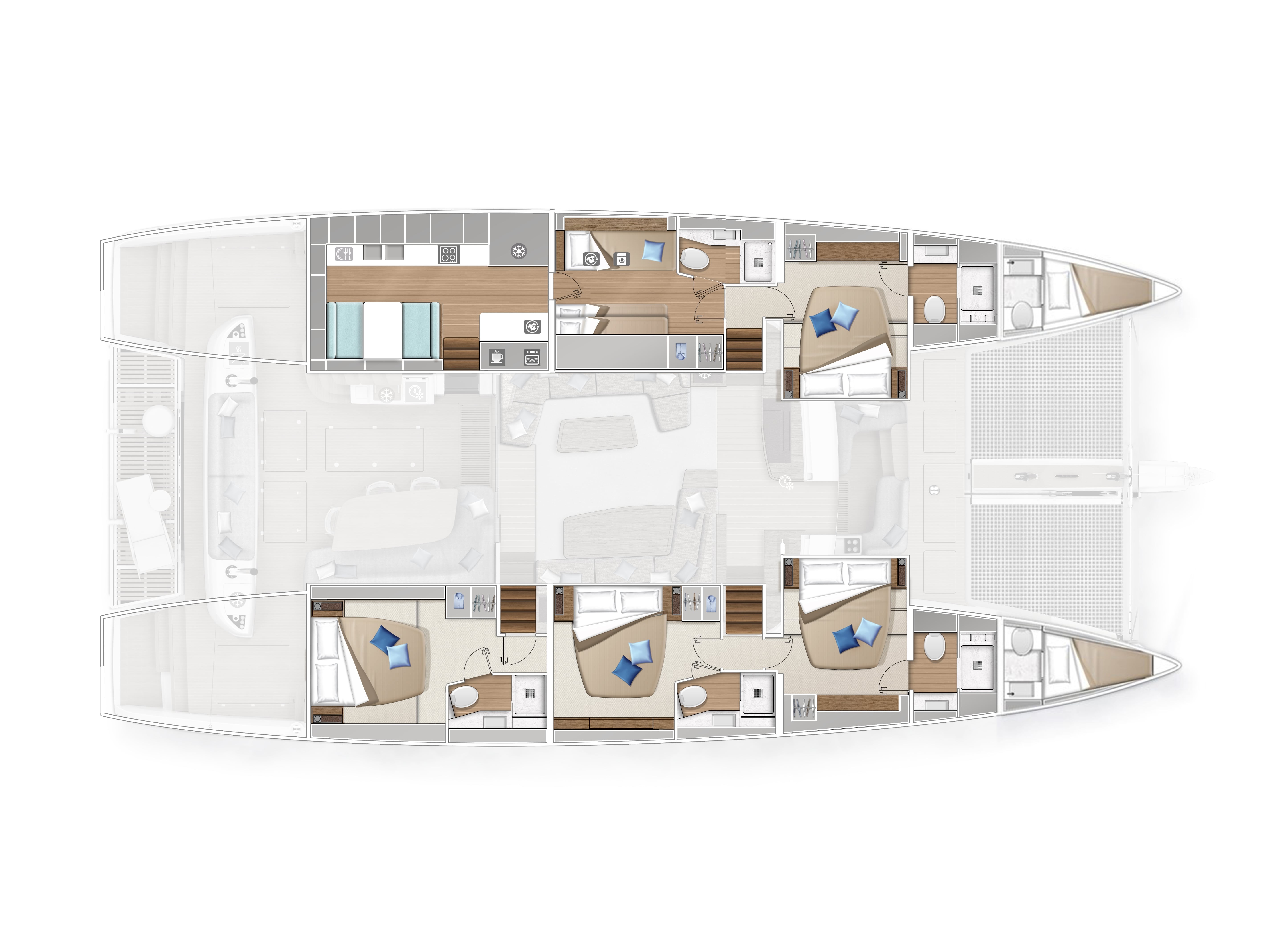 Lagoon  - SAILUXE - Gloria - Plan image - Italien, Marina di Olbia
