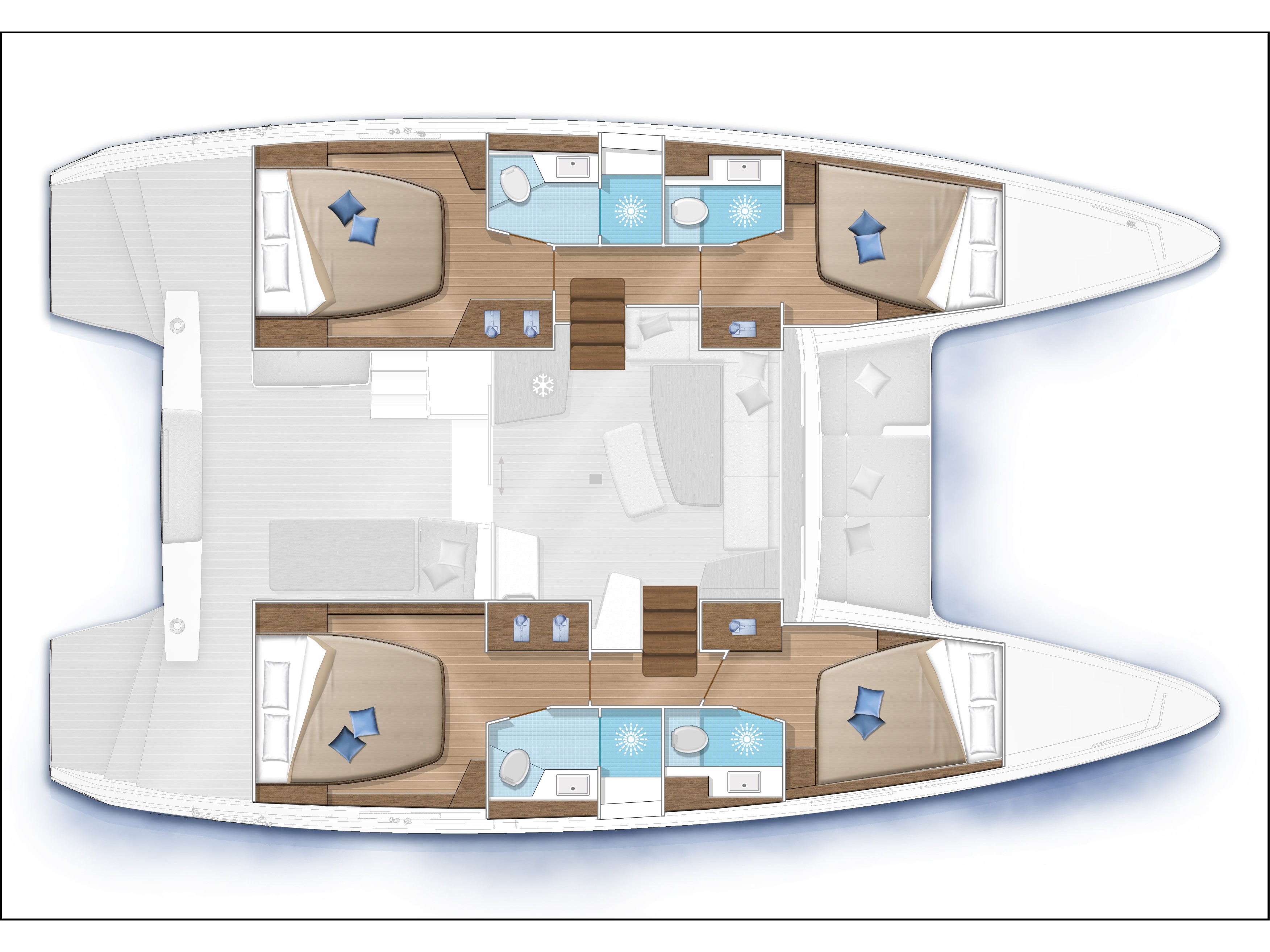 Catamaran - Lagoon 42 - 4 Cabins - Built 2022