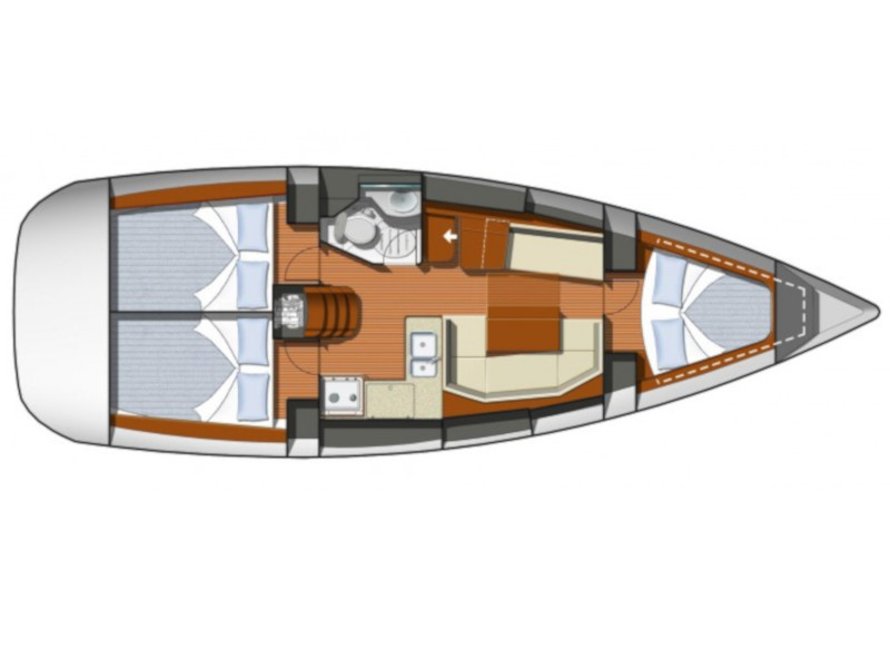 Sun Odyssey  - Bliksem - Plan image - Italy, Marina di Portisco