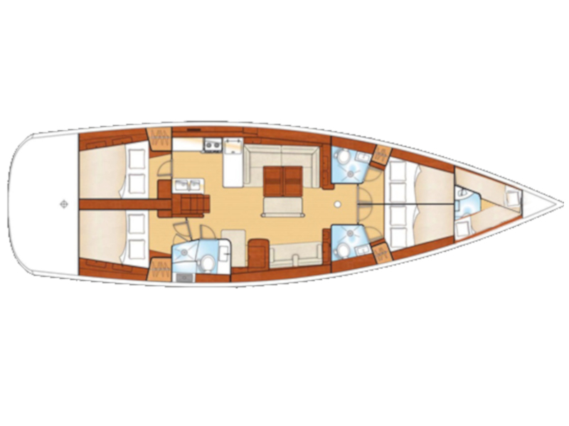 S/Y - Oceanis 54 - 5 Cabins - Built 2009