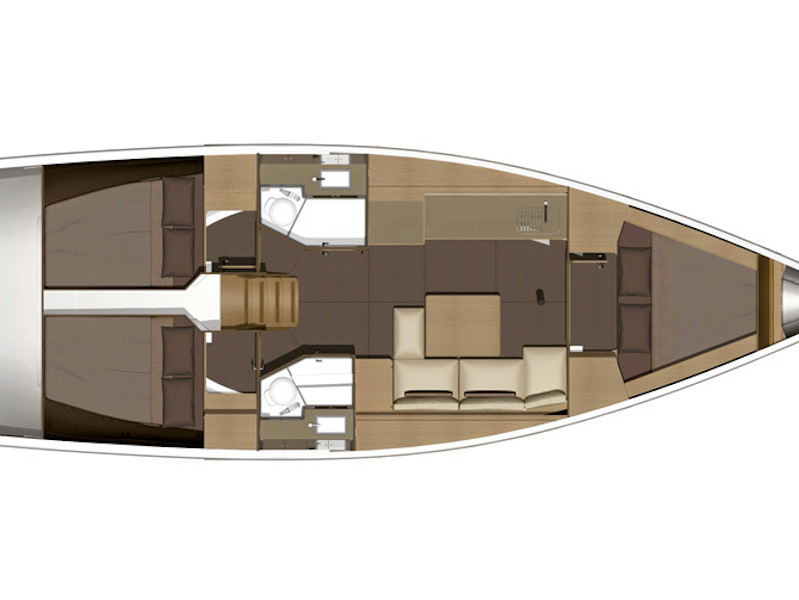 Plan image Eftychia 4 / Dufour 382 Grand Large[G]