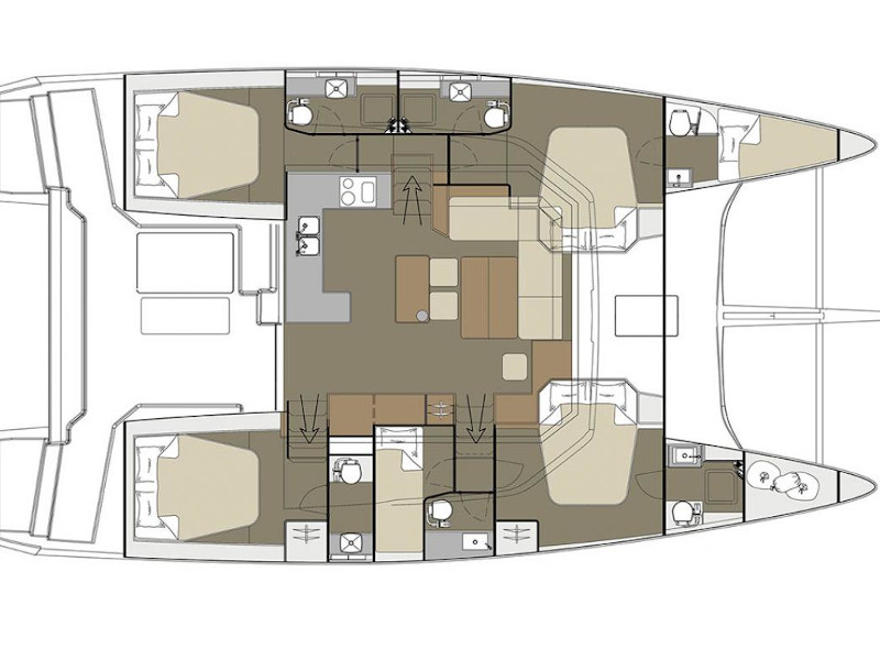 Plan image Blue Horizon / Dufour Catamaran 48[G]