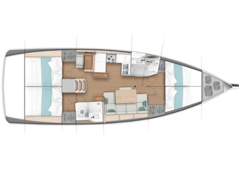 S/Y - Sun Odyssey 440 - 4 Cabins - Built 2018