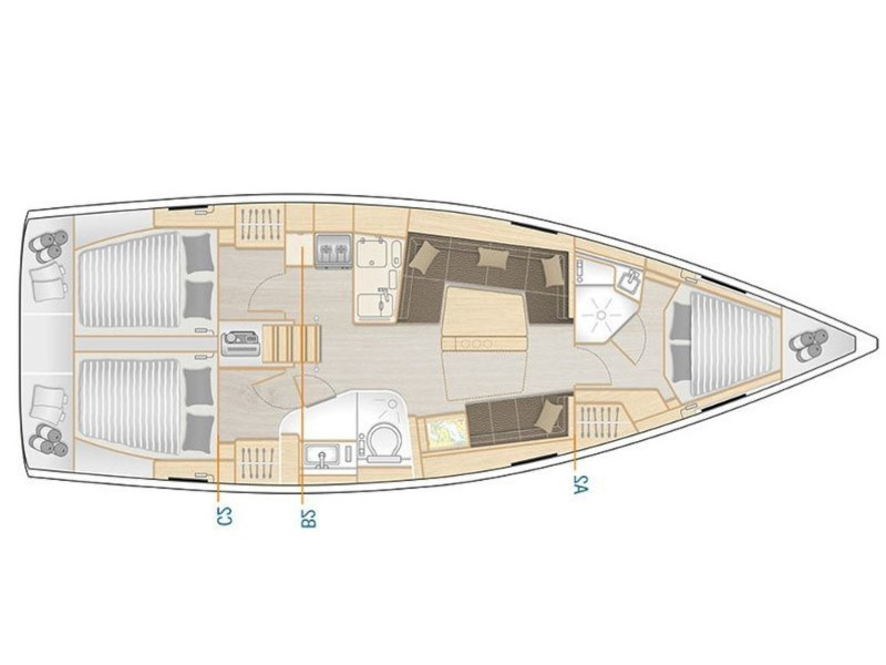 Plan image Themisto / Hanse 418[G]