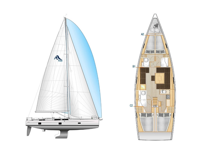 S/Y - Hanse 458 - 4 Cabins - Built 2019