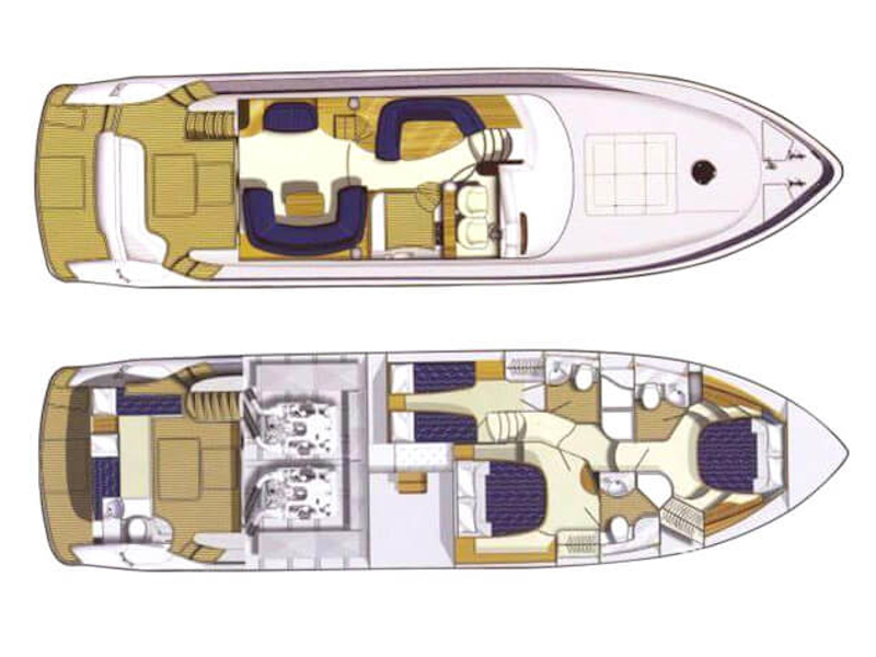 M/Y - Princess 61 - 4 Cabins - Built 2004