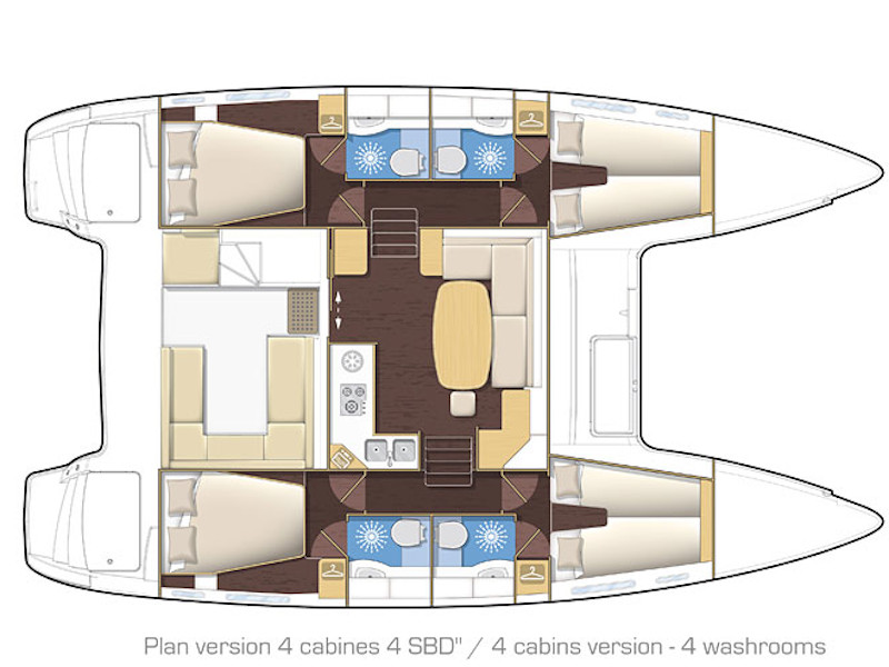 Catamaran - Lagoon 400 - 4 Cabins - Built 2012
