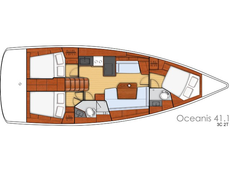 S/Y - Oceanis 41.1 - 3 Cabins - Built 2016