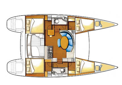 Catamaran - Lagoon 380 - 6 Cabins - Built 2006