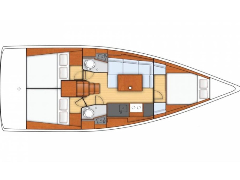 Beneteau  - Bellagio - Plan image - Croatia, Marina Tankerkomerc