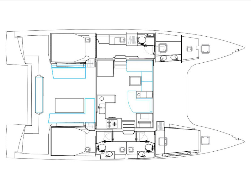 Catamaran - Nautitech 46 Fly - 3 Cabins - Built 2021