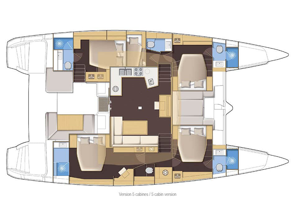 Catamaran - Lagoon 52 - 5 Cabins - Built 2018