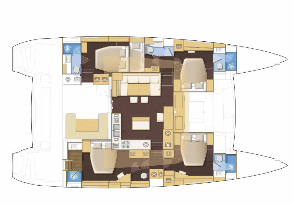 Catamaran - Lagoon 560 S2 - 7 Cabins - Built 2017