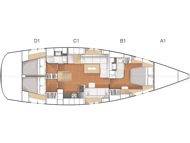 S/Y - Hanse 545 - 3 Cabins - Built 2016