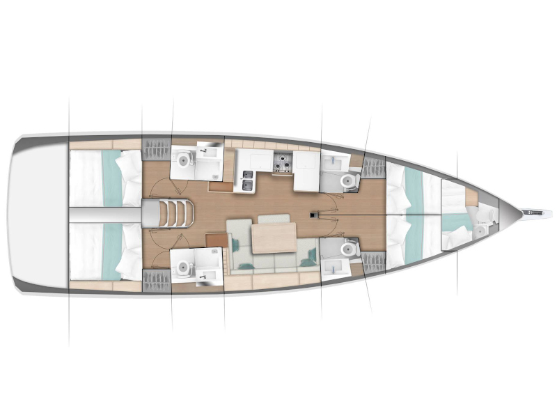 S/Y - Sun Odyssey 490 - 4 Cabins - Built 2022