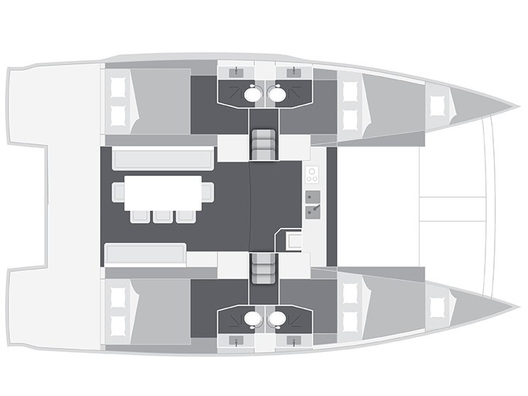 Catamaran - Bali 4.0 - 6 Cabins - Built 2018