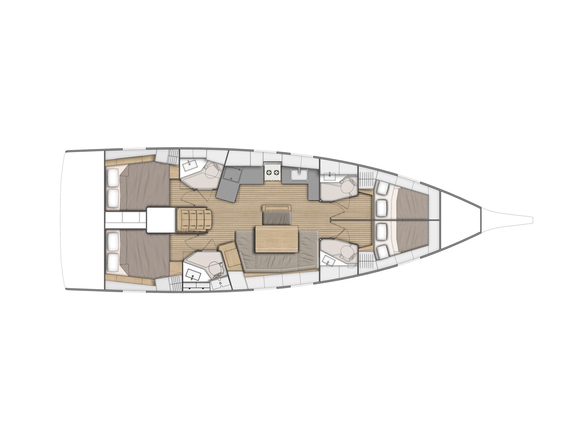 Beneteau  - First Kiss - Plan image - Croatia, ACI Marina Skradin