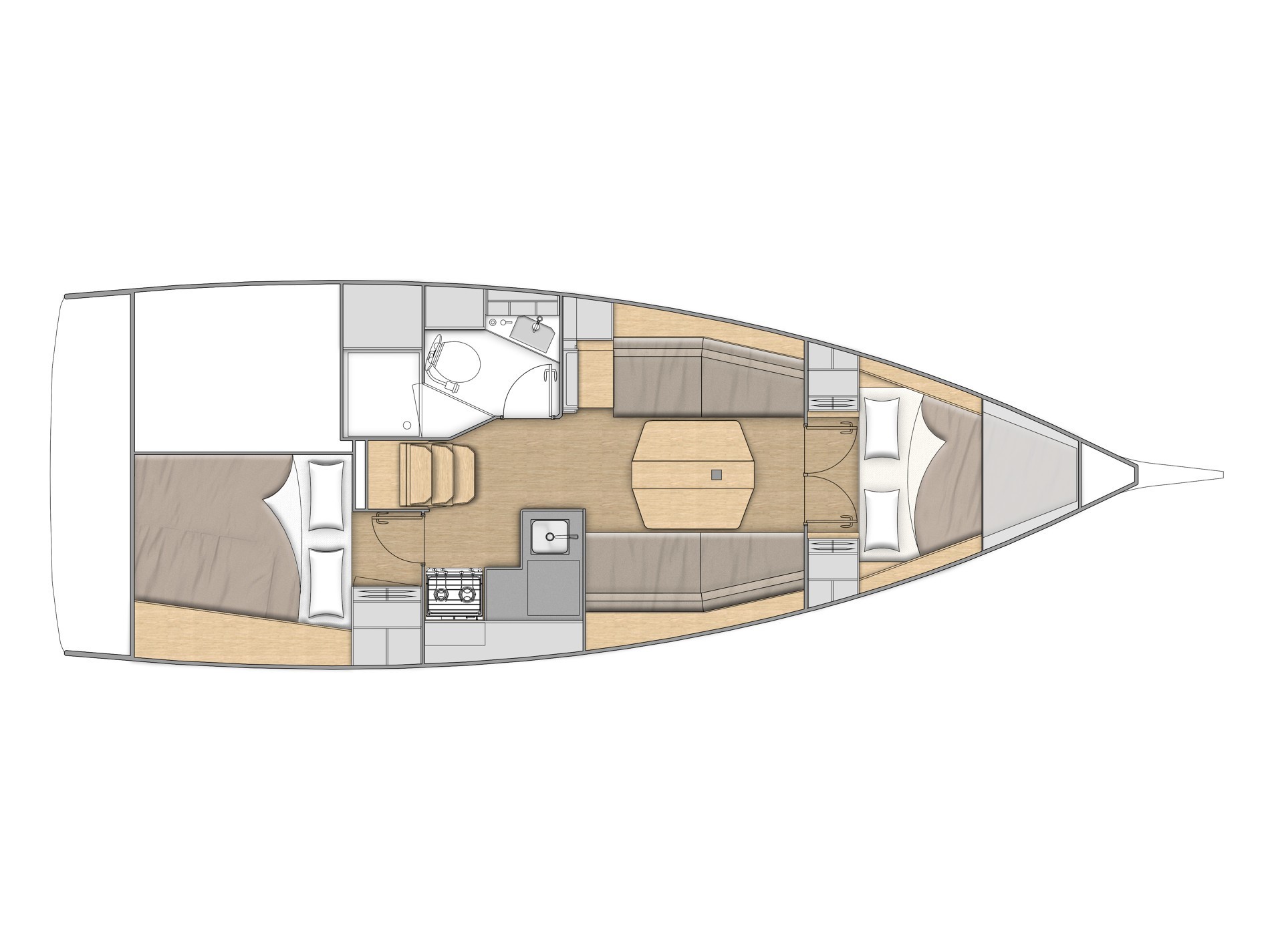 Beneteau  - Arnie - Plan image - Croatia, D-Marin Dalmacija Marina