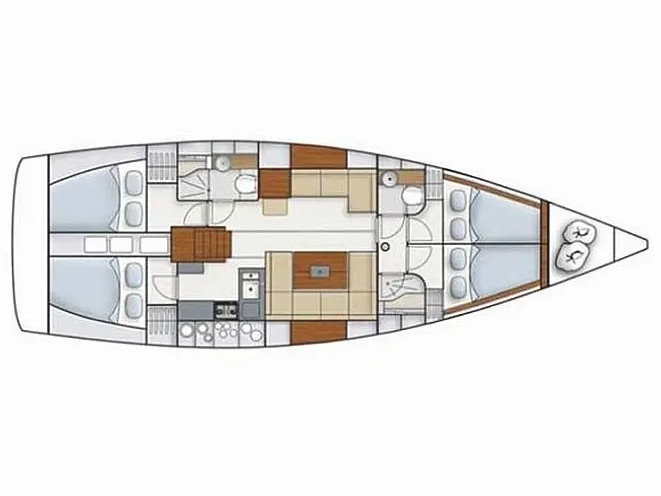 Hanse  - Luna dei Mari - Plan image - Italy, Marina d'Arechi