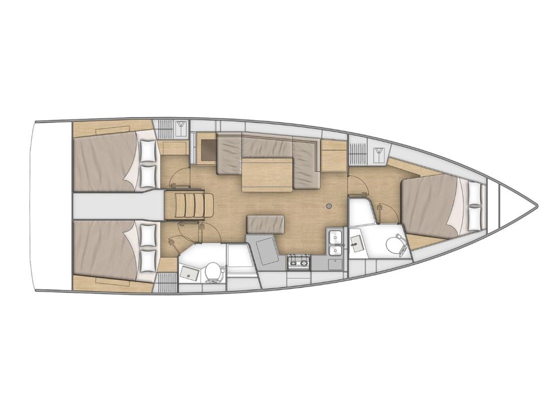 Beneteau  - First Passion - Plan image - Croatia, ACI Marina Skradin