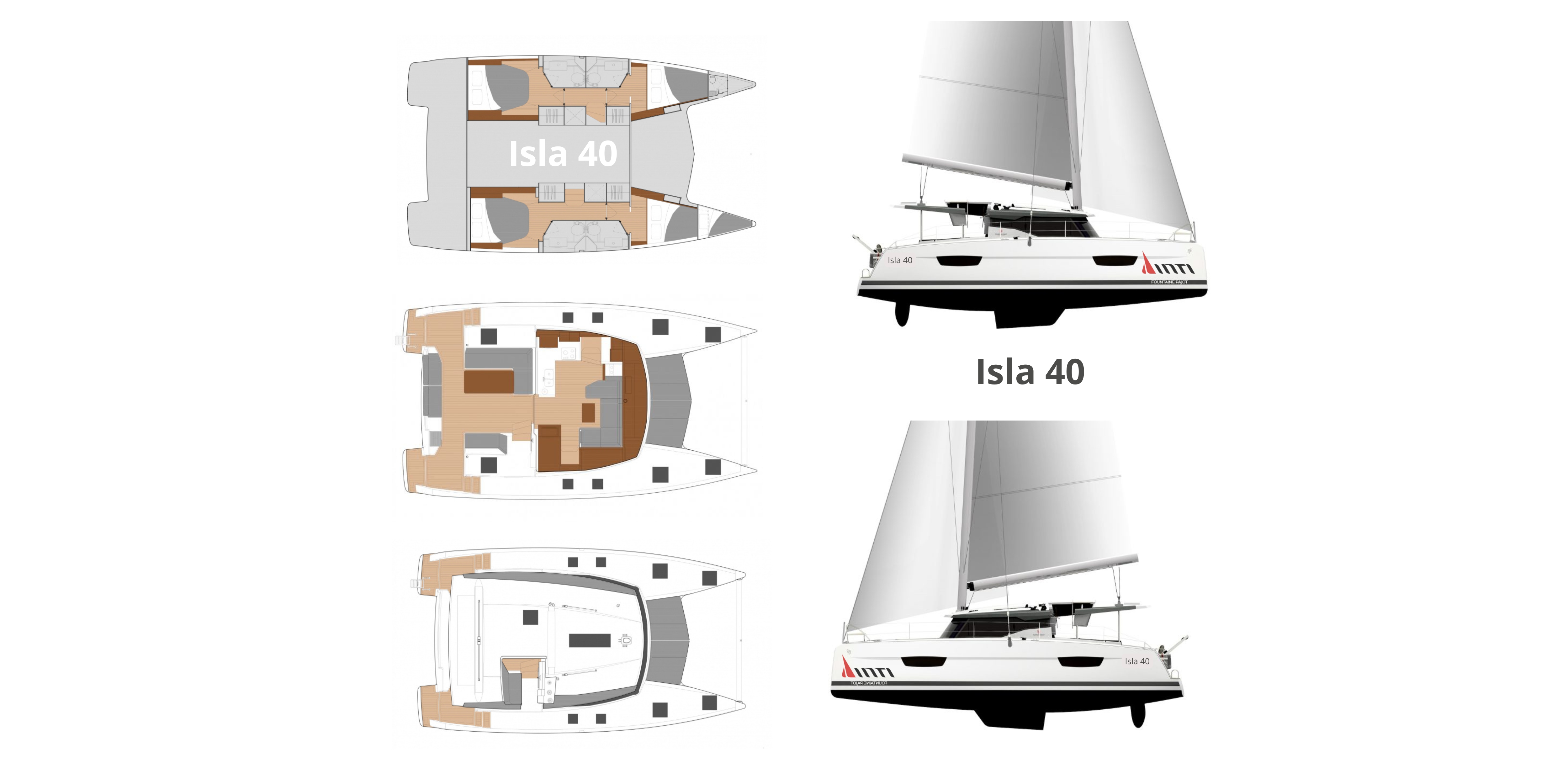 Fountaine Pajot Isla 40  (Wm-Ac in dinette-Gen-Sol.Pan), Castellammare del Golfo