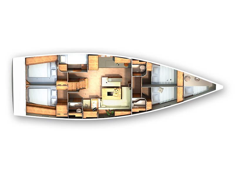 S/Y - Hanse 505 - 6 Cabins - Built 2017
