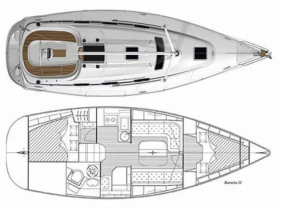 Bavaria 33 Cruiser - Immagine di layout