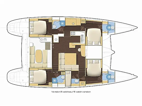 Lagoon 500 12 berths  - Layout image